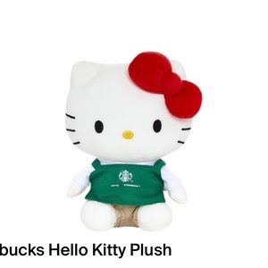 Starbucks Hello Kitty Plush Toy with Red Bow